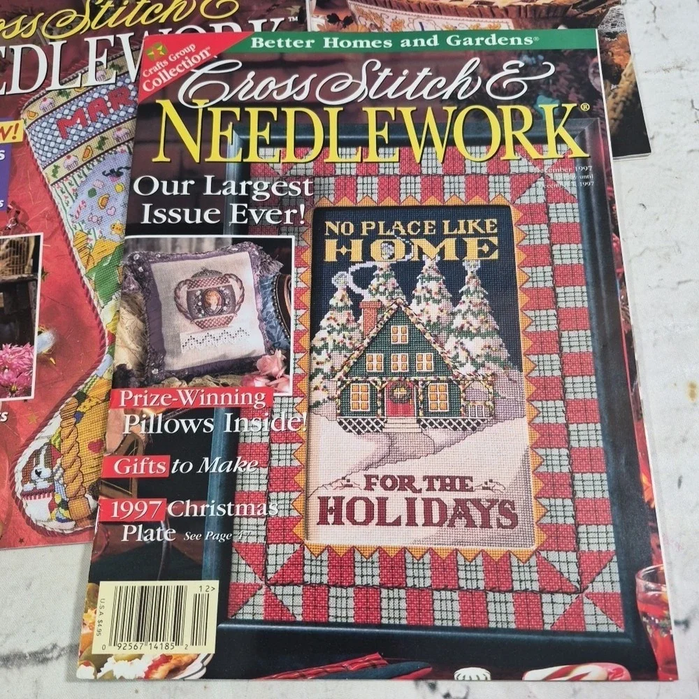 Vintage Cross Stitch‎ And Needlework Magazines Pattern Books Lot Of 8
